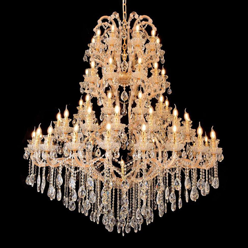 European Maria Theresa large classical golden crystal lamp ceiling crystal chandelier for hotel lobby villa k9 crystal lights_algz_62458257892