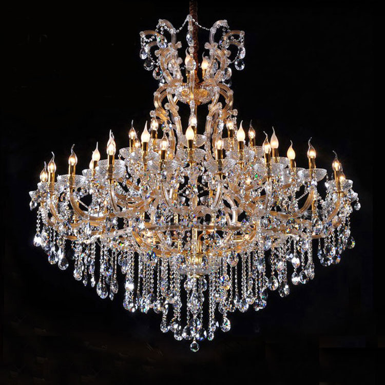 European Maria Theresa large classical golden crystal lamp ceiling crystal chandelier for hotel lobby villa k9 crystal lights_algz_62458257892