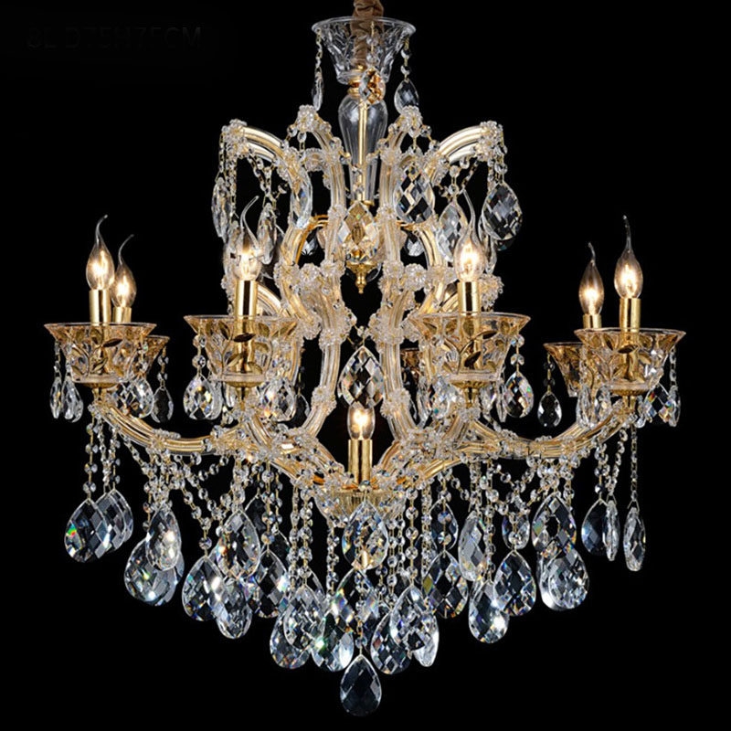 European Modern 36 Lights maria theresa crystal chandelier glass for living room bedroom hotel gold pendant lights_algz_1600782658152