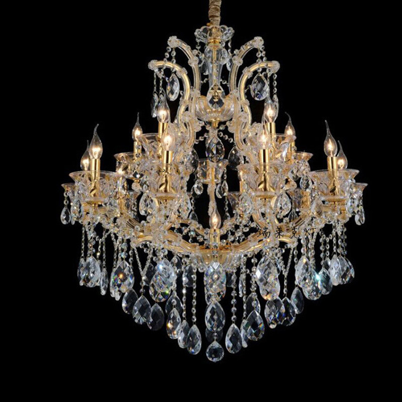 European Modern 36 Lights maria theresa crystal chandelier glass for living room bedroom hotel gold pendant lights_algz_1600782658152