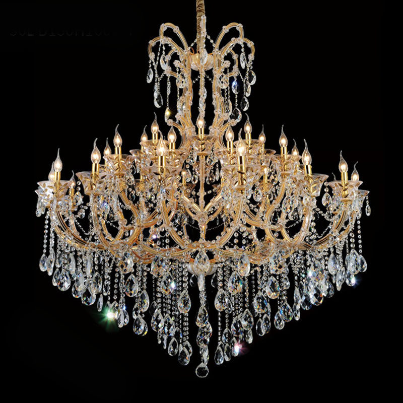 European Modern 36 Lights maria theresa crystal chandelier glass for living room bedroom hotel gold pendant lights_algz_1600782658152