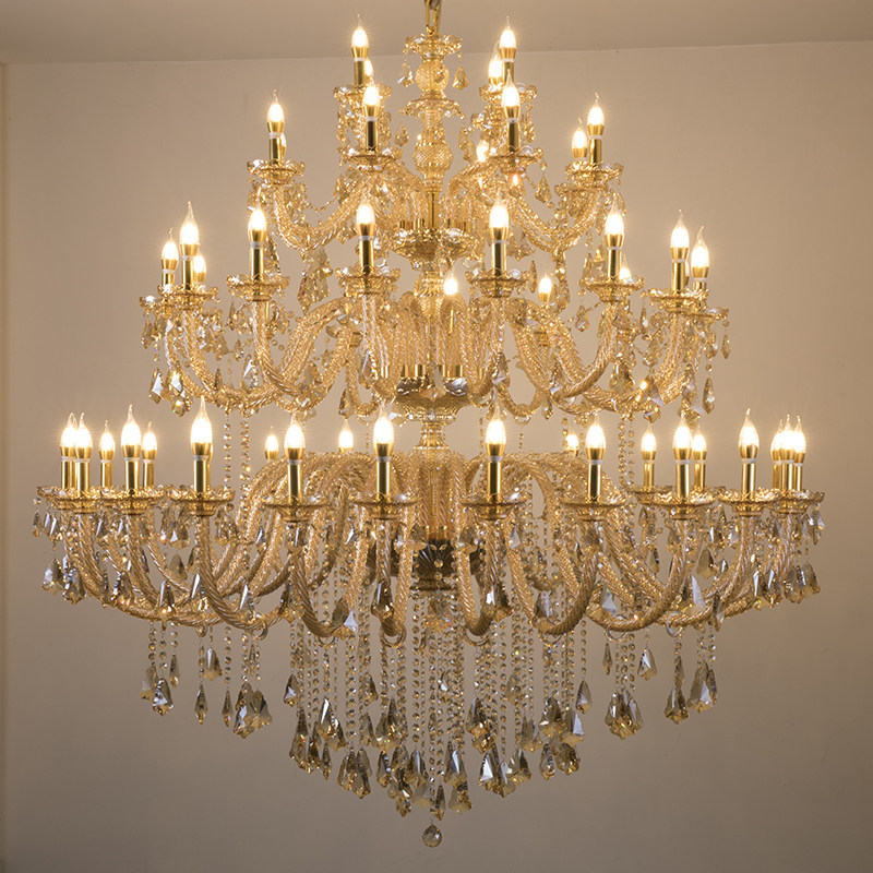 European modern candle crystal chandelier luxury villa lobby hotel large project decorative lighting large crystal chandelier_algz_1600217069525