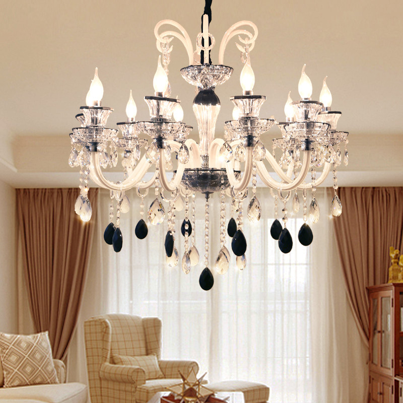 European modern crystal chandelier home bedroom living room decoration chandelier hotel banquet hall wedding crystal pendant_algz_1600230681495