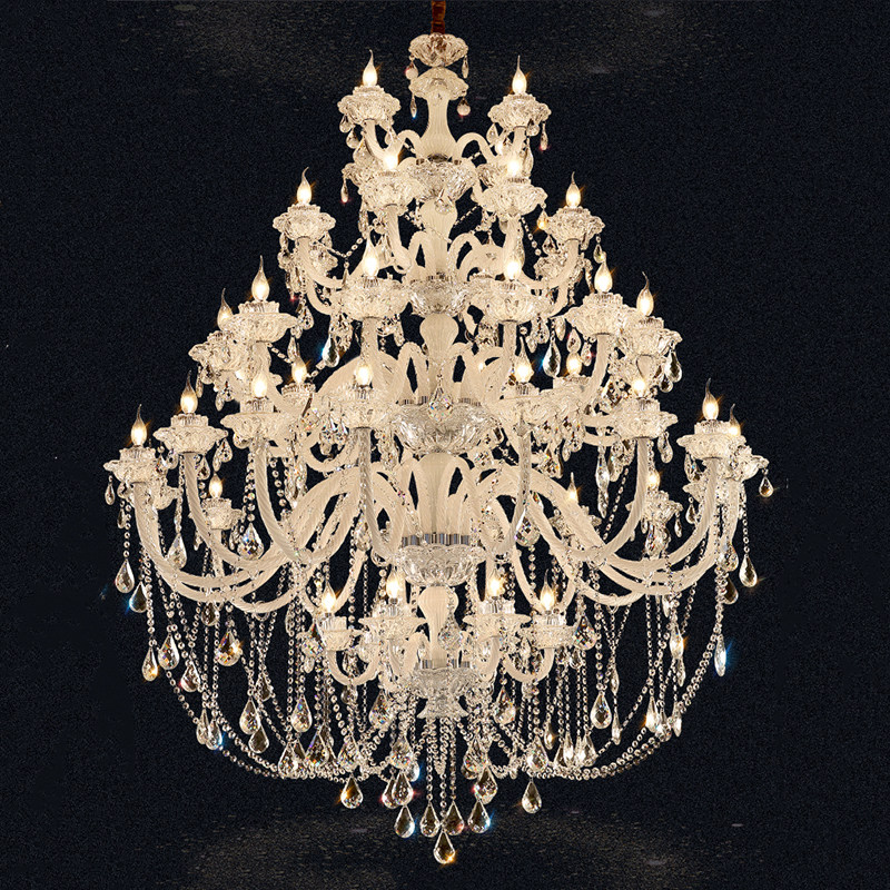 European Modern lustre large white 32 arms crystal lamps for big hall living room lights hotel wedding decoration pendant lights_algz_1600227635232