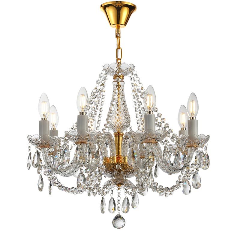 European Modern Luxury gold K9 Crystal Chandelier decoration lighting Living Room led hotel crystal pendant lights_algz_1600623313370