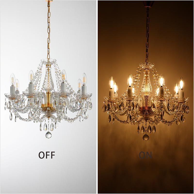 European Modern Luxury gold K9 Crystal Chandelier decoration lighting Living Room led hotel crystal pendant lights_algz_1600623313370