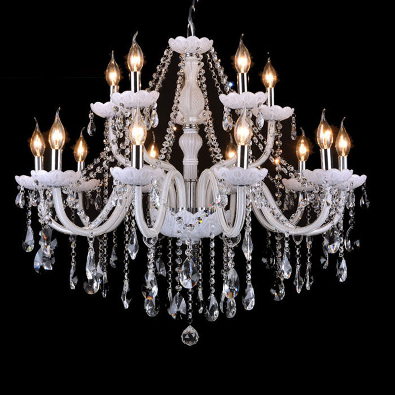 European Modern Simple Candle Crystal Chandeliers for Hotel Project Large Pendant Lamp Villa Stairwell Hall Decoration Lighting_algz_60793919178