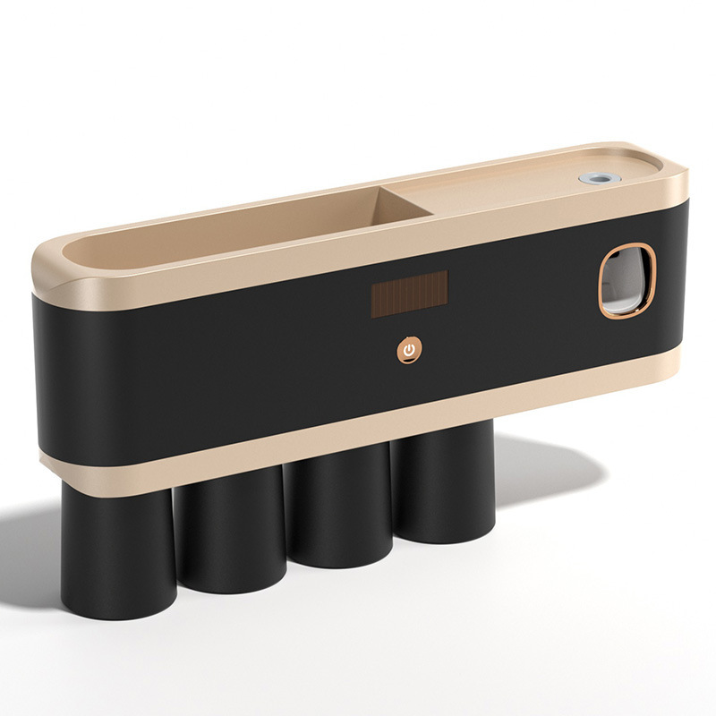 电动牙刷消毒器免打孔壁挂式牙刷收纳盒置物架智能紫外线杀菌套装