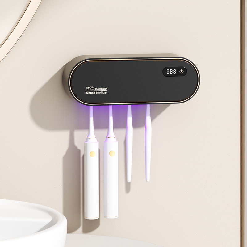 感智能一体化牙刷架免打孔壁挂式卫生间紫外线消毒杀菌烘干