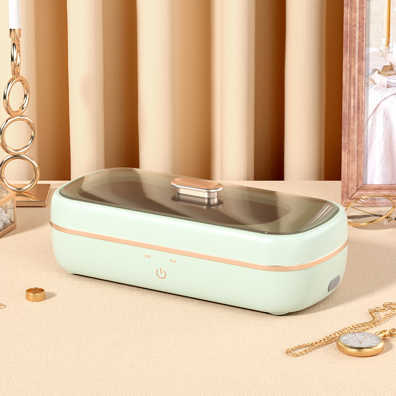 超声波清洗机化妆刷眼镜首饰假牙清洗器家用蓝光杀菌小型便携式