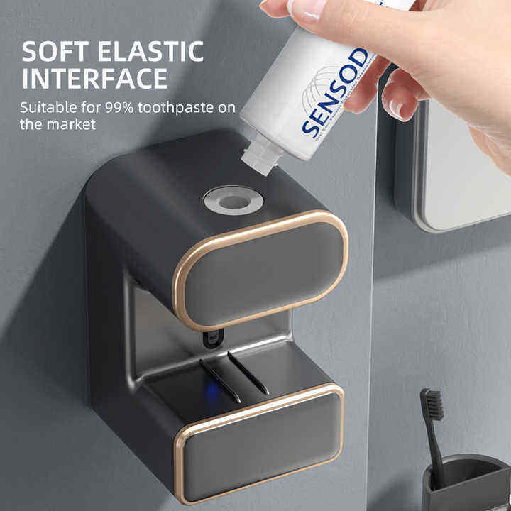 感应2024挤牙膏神器紫外线杀菌儿童挤压器牙刷置物架子智能杀菌
