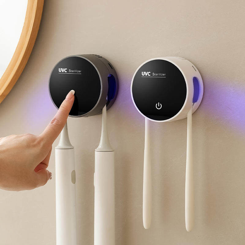 智能电动牙刷消毒器便携UVC紫外线消毒盒杀菌消毒牙刷杀菌烘干架