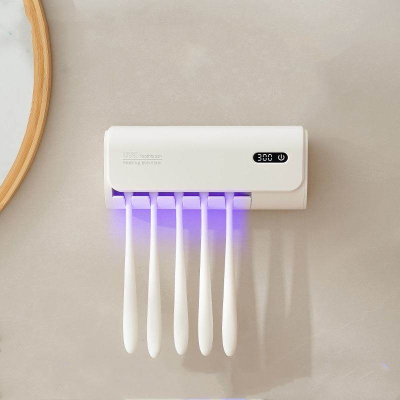 智能免打孔紫外线杀菌牙刷架杀菌牙刷消毒器壁挂式电动牙刷消毒盒