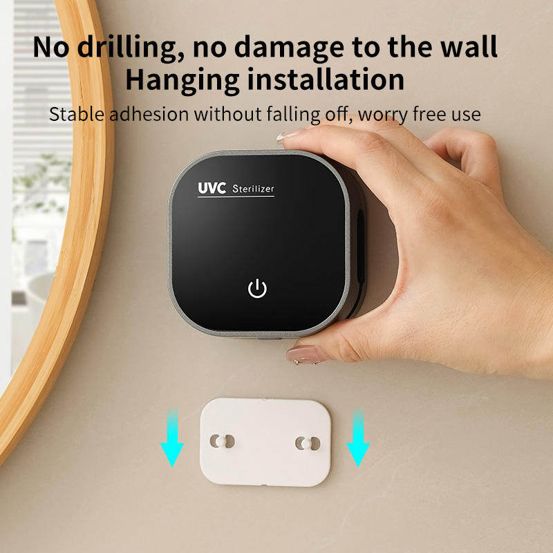 热销全自动牙刷消毒器烘干紫外线智能杀菌壁挂式免打孔置物架