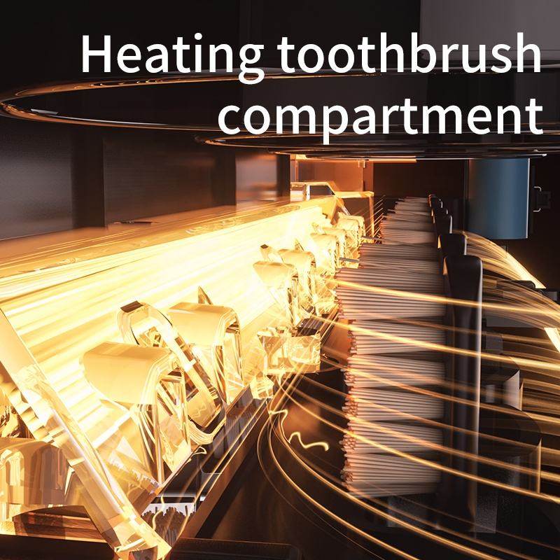 智能牙刷消毒器烘干紫外线 免打孔壁挂式人体感应牙刷置物架