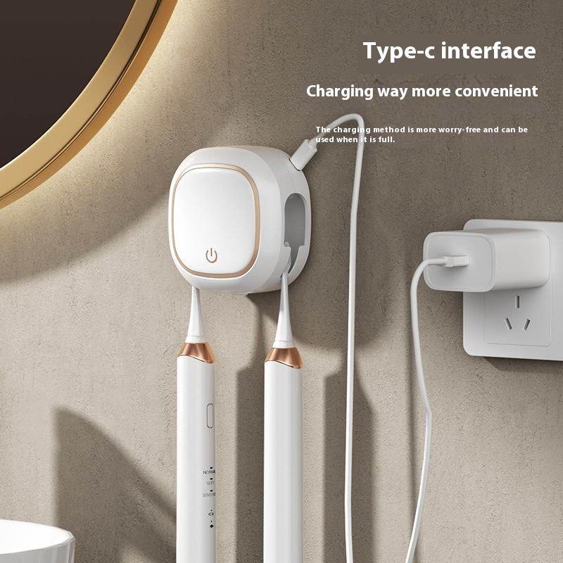 消毒牙刷架智能杀菌电动牙刷架一件起批情侣旅行便携紫外线消毒盒