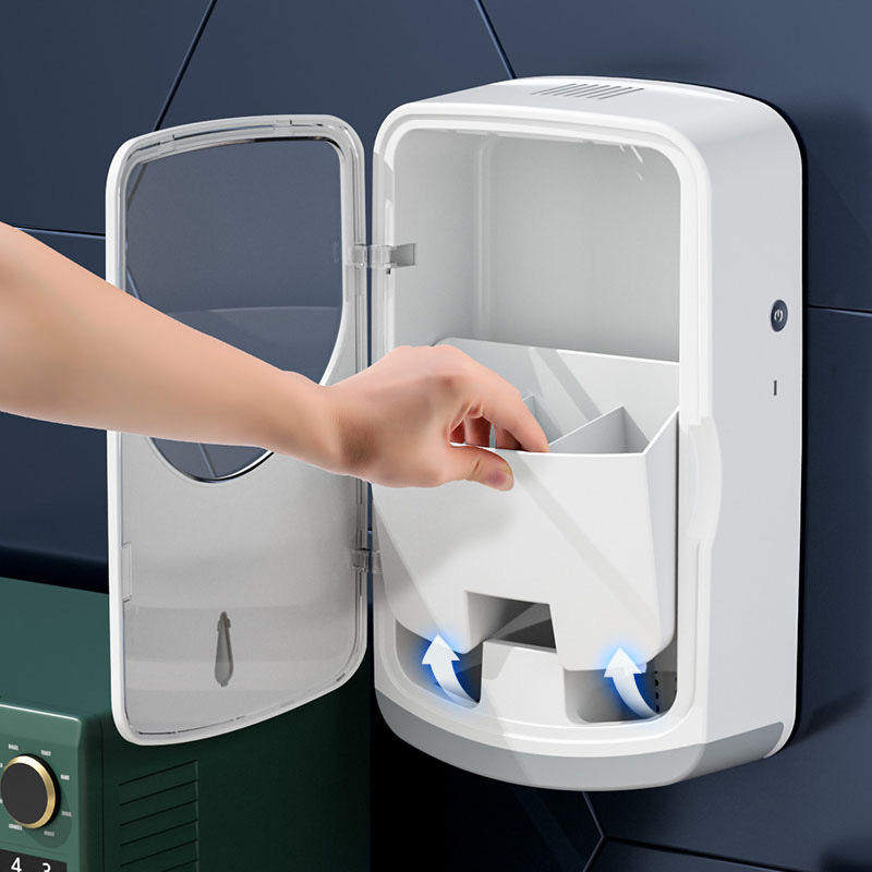 智能紫外线杀菌风干沥水免打孔壁挂式筷子筒卫生便捷健康厨房必备