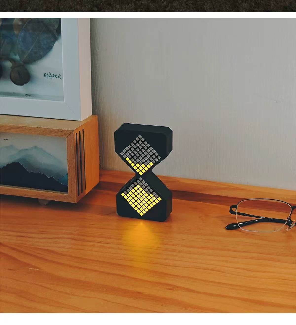 Gravity Sensor LED Hourglass | Flip to Start Timer – Desktop Decompression Toy & Mood Light
