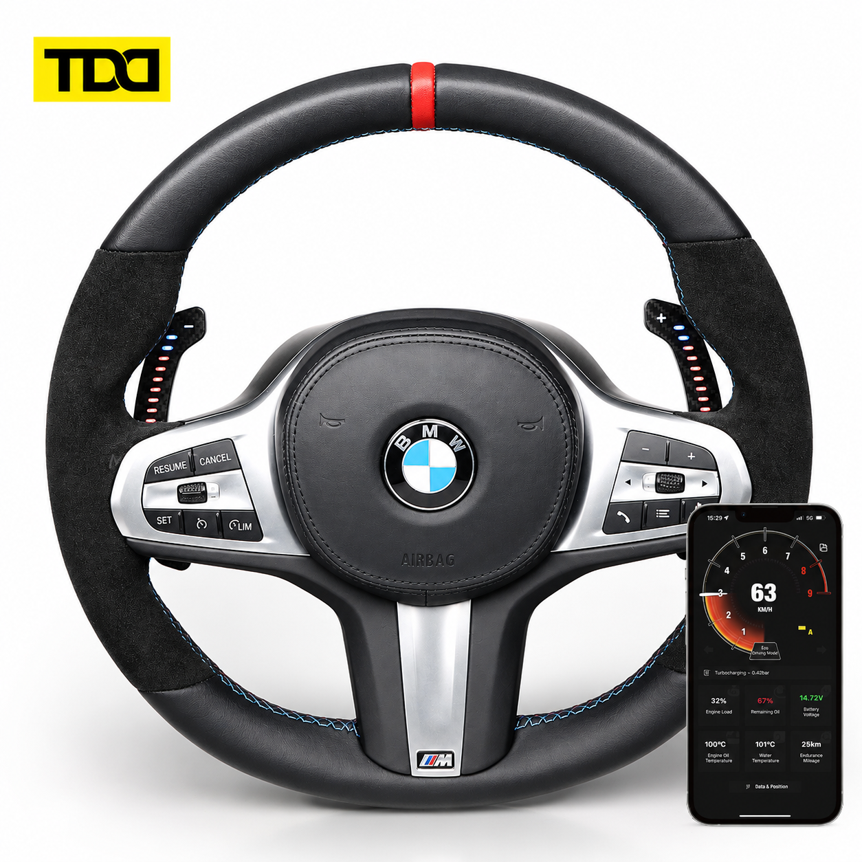 TDD Carbon Fiber LED Magnetic Paddle Shifters for BMW F & G Series