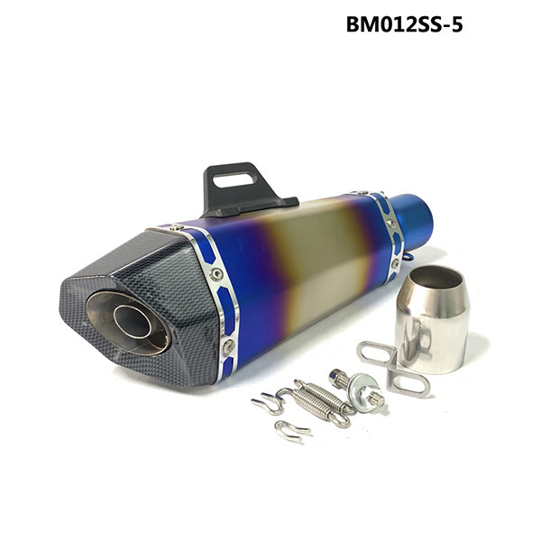 BM012SS 51mm Universal Moto exhaust Silencer Escape For CBR190  R3 MT015 MT03 R15 R25 Ninja400 Z400