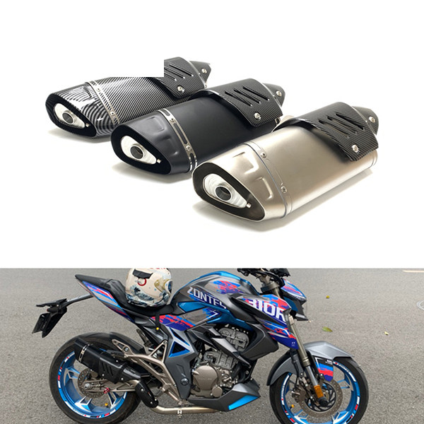 BM041SS-02 Motorcycle Exhaust Escape Moto Bike Elbow Modified Muffler for MT03/R3/Ninja400/Ninja250/RC390/Duke390