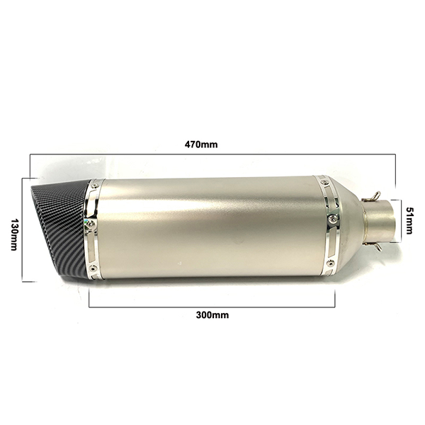 BM062SS 470MM 51mm universal motorcycle exhaust silencer for Yamaha Tmax530 /Nmax155/MT07/MT09/SXR900/FZ09/R6