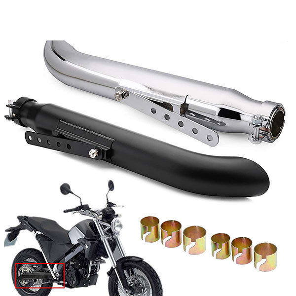 BM032SS 38-45mm Motorcross Exhaust Modified Retro Cafe Racer Motorcycle Muffler Stainless Steel Racing Pipe Tip For CG125 GN125 SR400