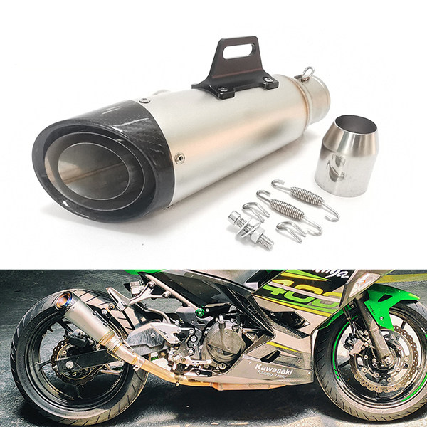 BM046CC-02  China Universal Motorcycle Muffler Carbon Fiber Moto Silencer For RS660 GSX750R S1000RR S1000XR Duke 390 duke 690 duke 790