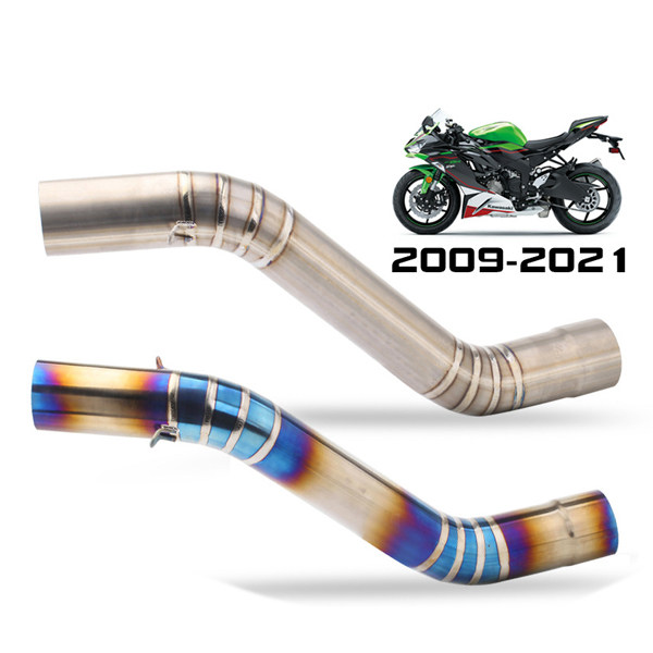2009-2021 Kawasaki ZX6R 636 Motorcycle Exhaust Middle Pipe Titanium