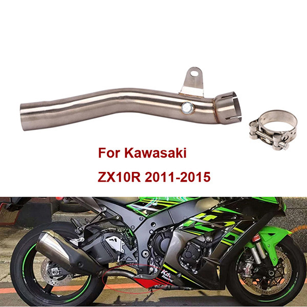 2011-2015 Kawasaki ZX10R Exhaust Motorcycle Decat Pipe Steel