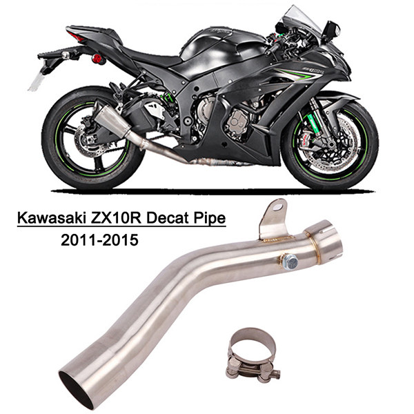 2011-2015 Kawasaki ZX10R Exhaust Motorcycle Decat Pipe Steel