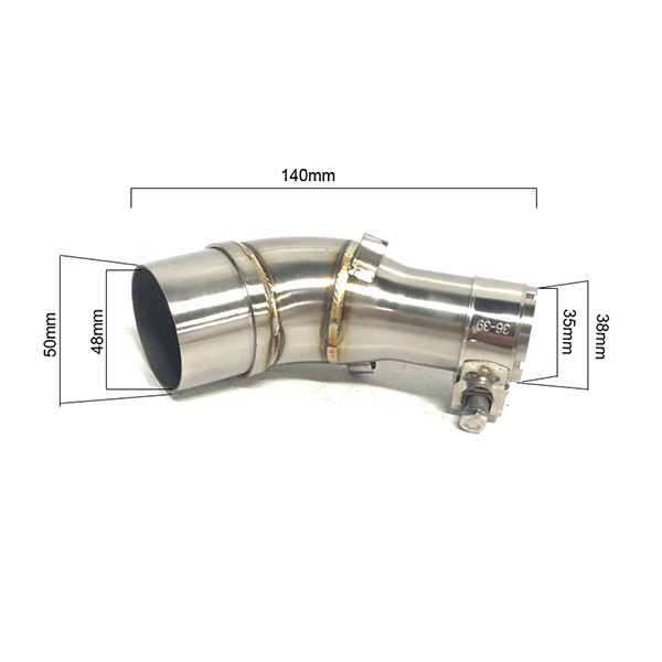 YAMAHA R3 MT03 R25 Motorcycle Exhaust Middle Pipe 51mm Moto Bike Connect Pipe