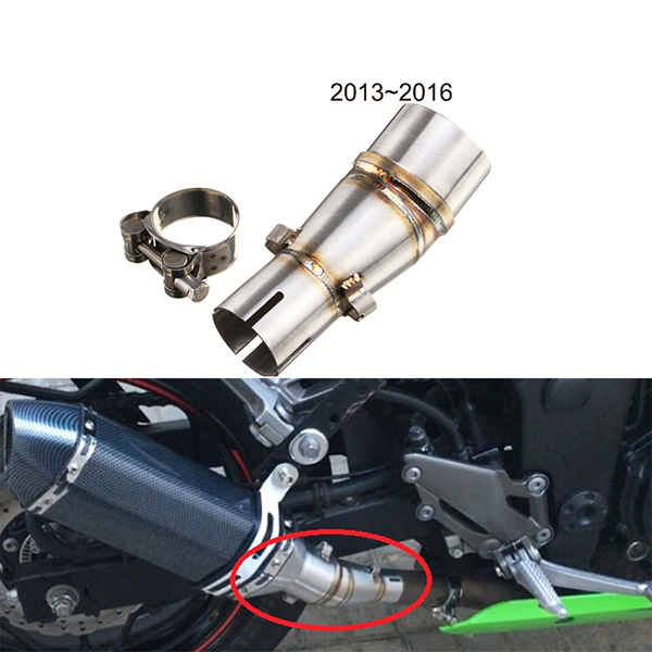 2013-2016 Kawasaki Ninja250 Ninja300 Z250 Motorcycle Exhaust Middle Link Pipe 51mm Steel Mdified Escape Moto Link Tube