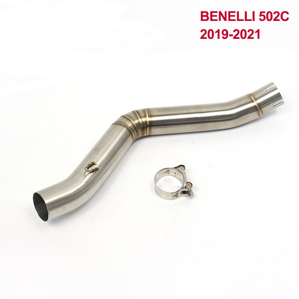 2019-2021 Benelli 502C Motorcycle Exhaust Decat Pipe 502C Middle Link Pipe Steel