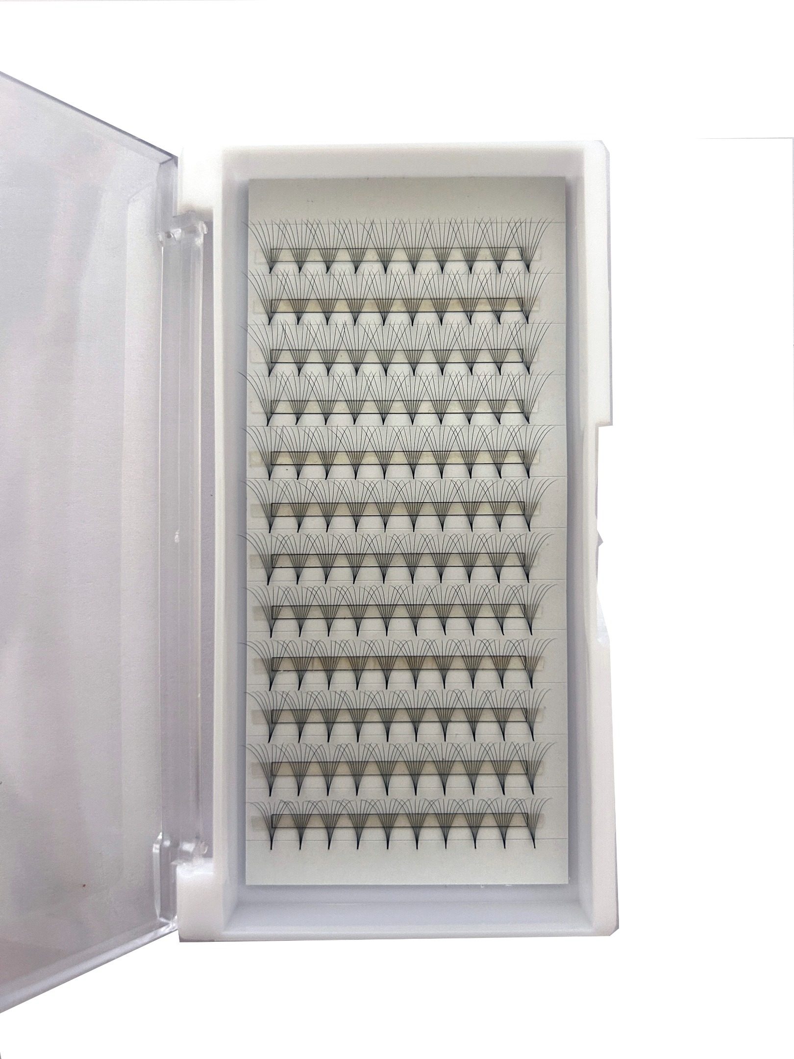 8D pointy base premade fans