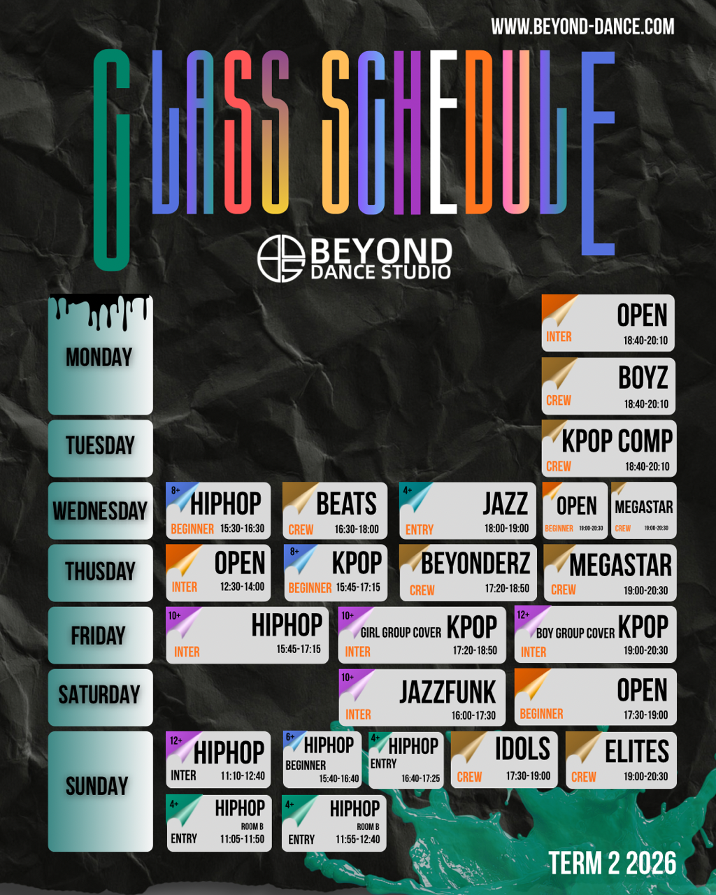 2026 Beyond Term 2 Schedule