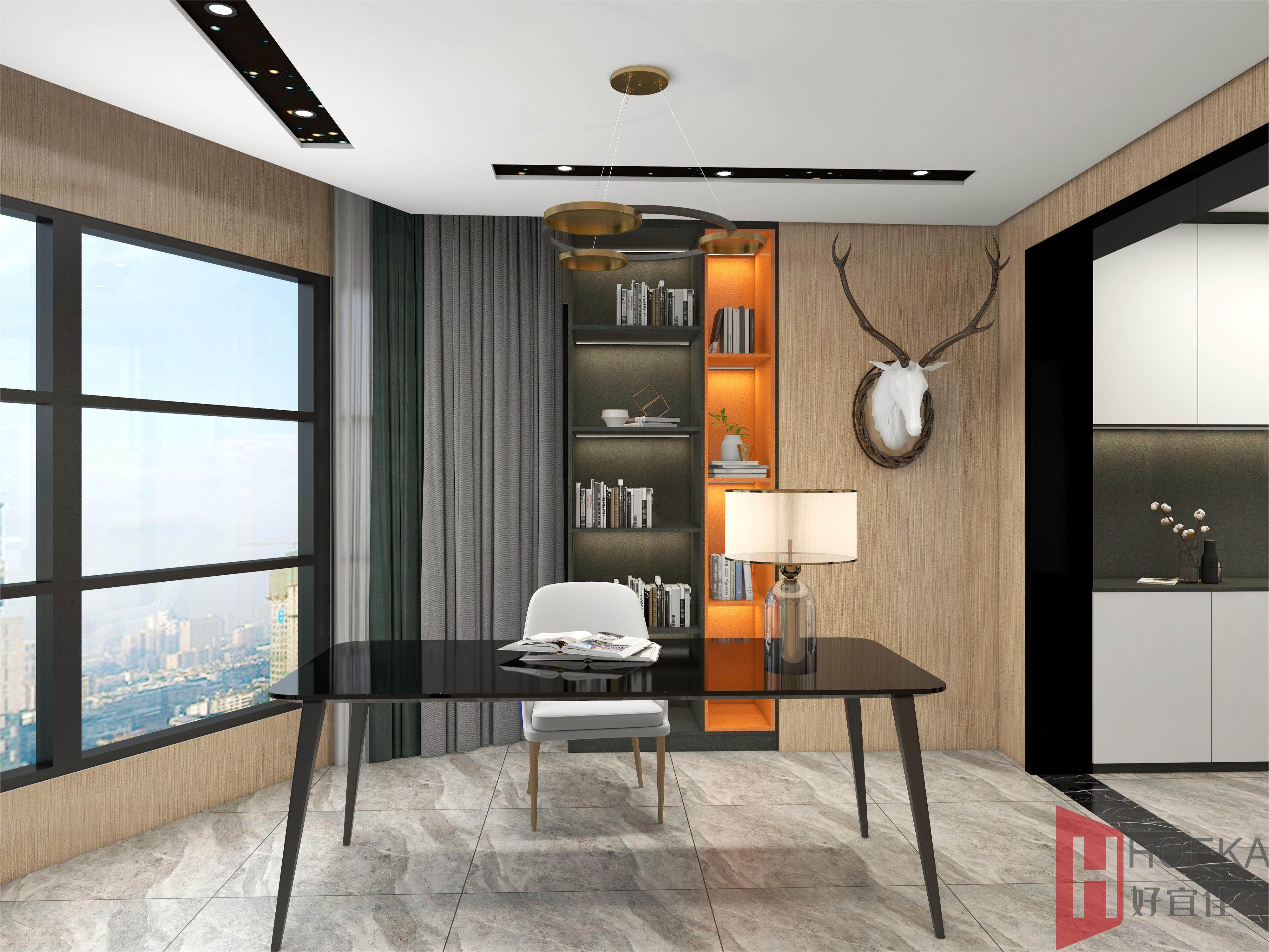 北美科技木+暮色