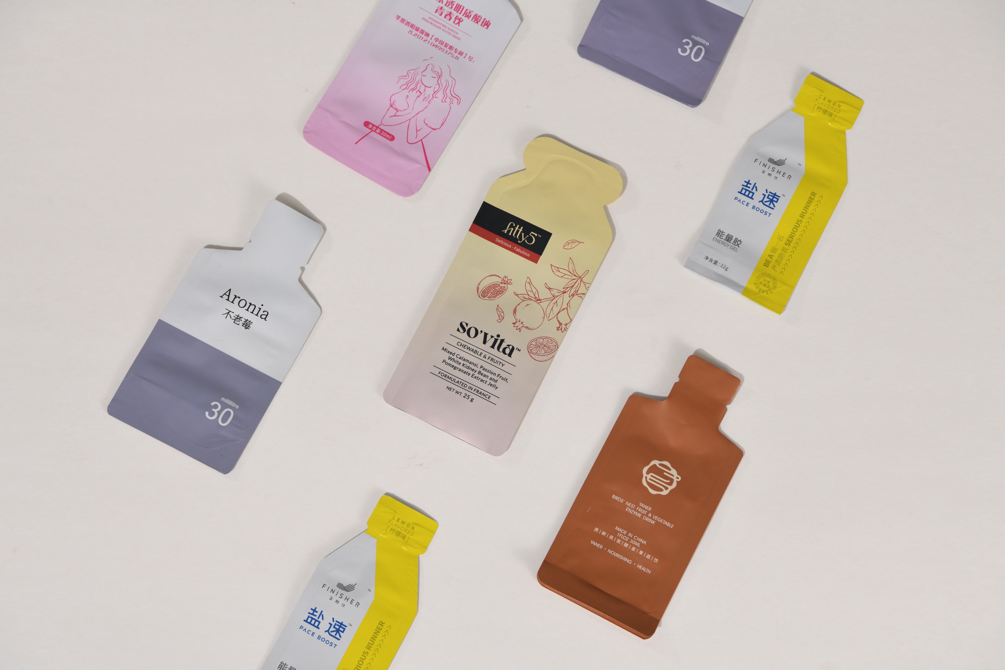 Parallel liquid stand-up pouch