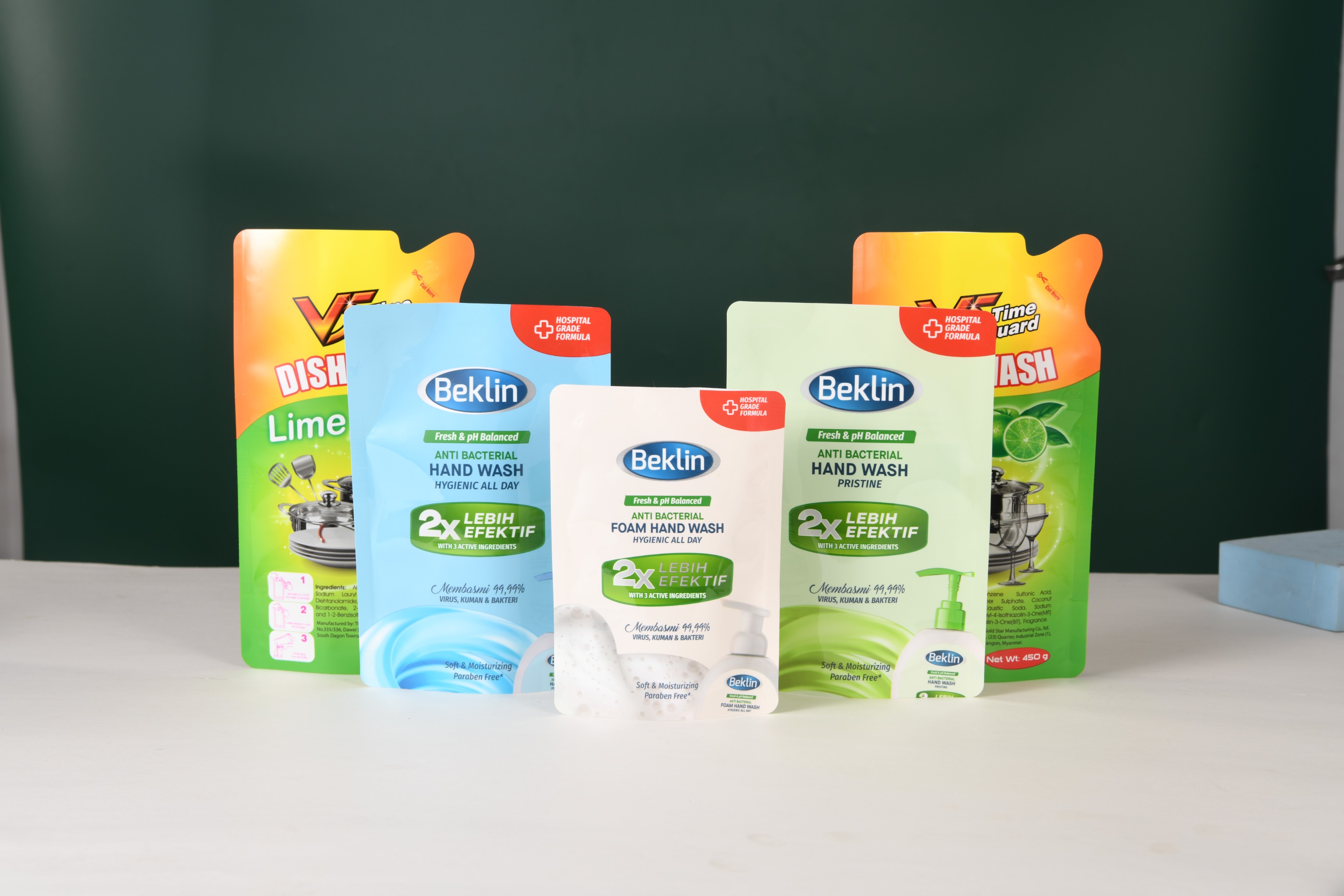 Laundry detergent stand-up pouch