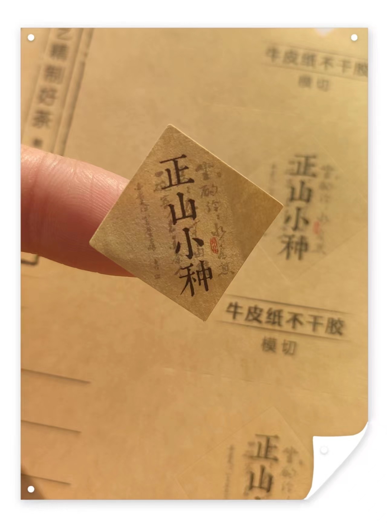 牛皮纸不干胶标签