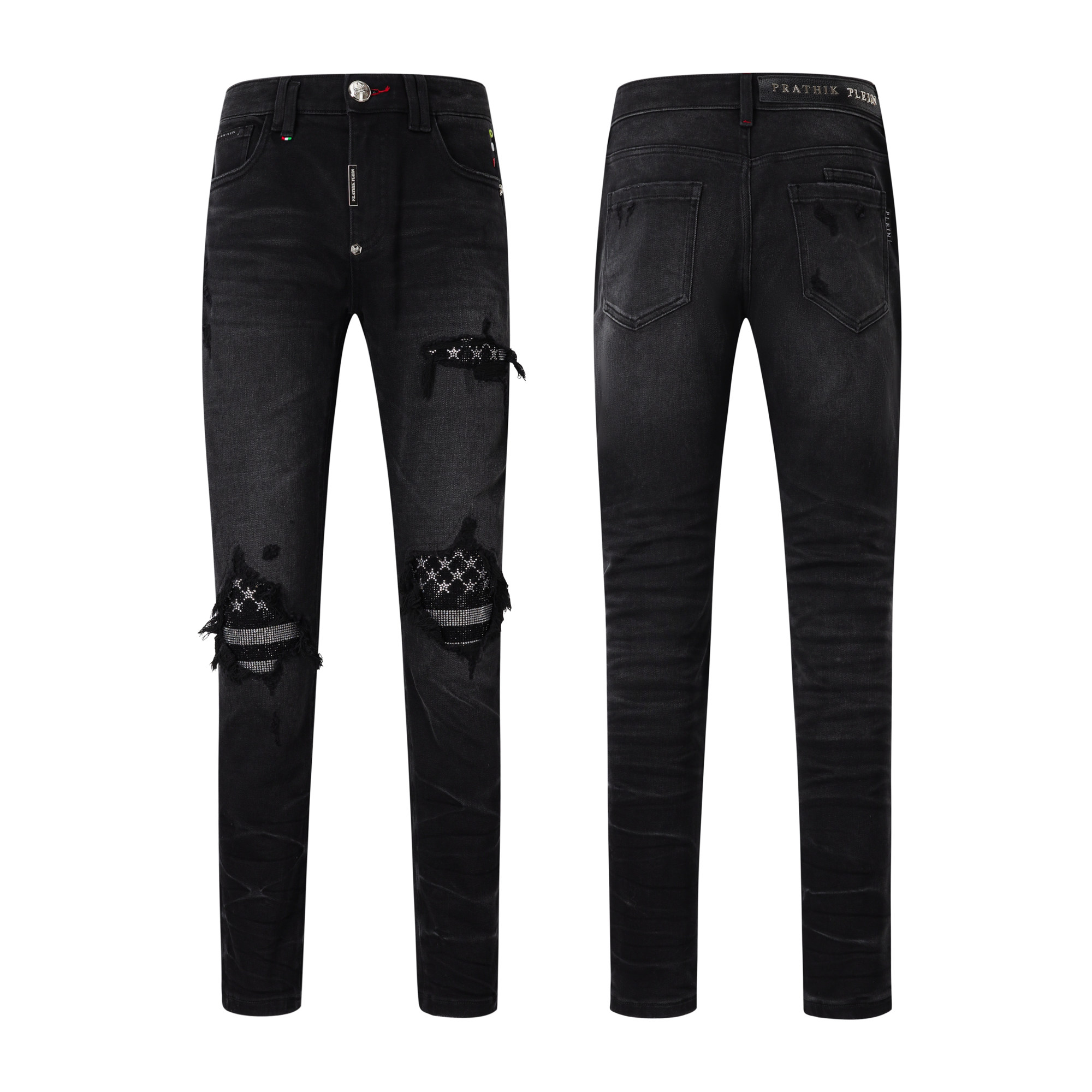 Prathikplein summer new black fashion nordic blue casual straight mens versatile jeans