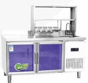 蓝光冷藏可视水吧台