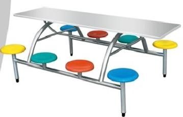 多人圆凳快餐桌椅