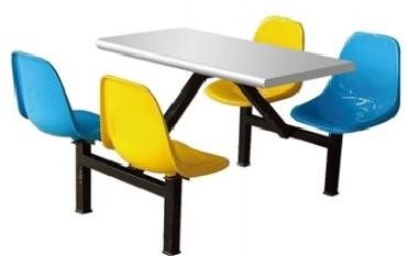 四人不锈钢快餐桌椅