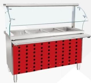 带玻璃罩保温售饭台