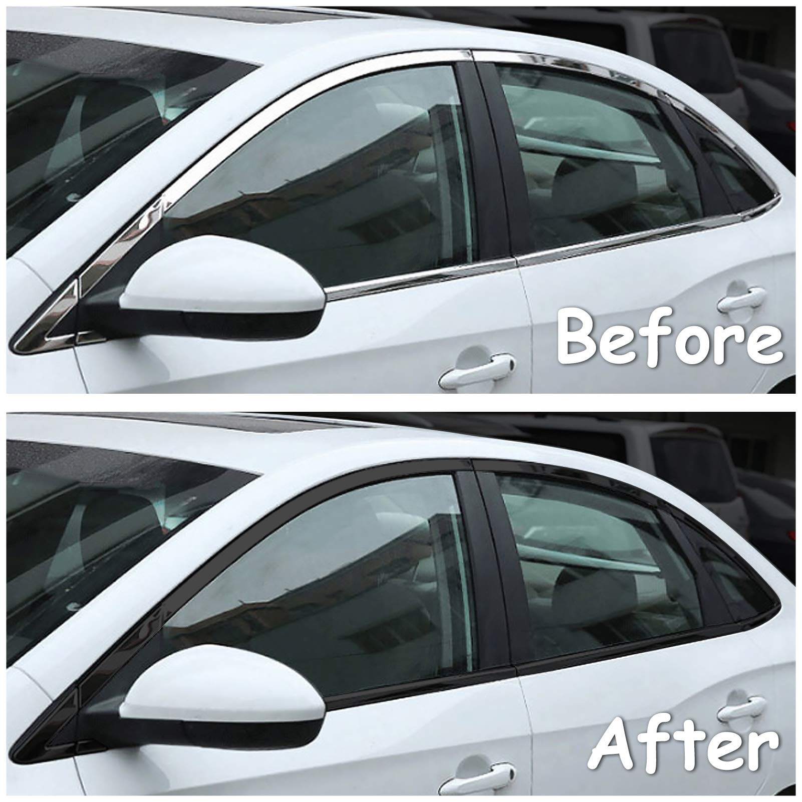 NewL Free Tool Kit Glossy Vinyl Wrapping Kit for Blackout Chrome Window Cover Removal Door Finishing (5 cm x 900 cm)