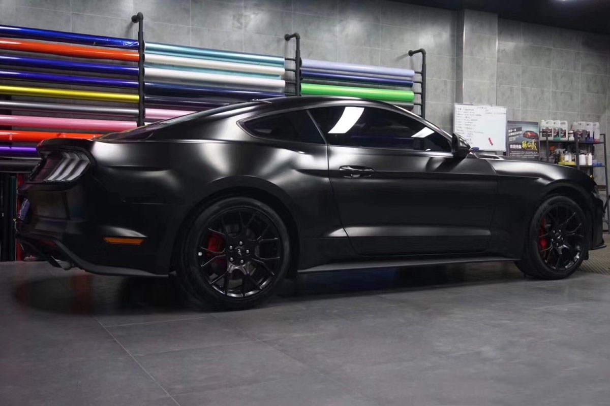 NewL Premium Satin Matt Chrome Ice Metallic Vinyl Film Car Sticker Bubble-Free DIY Motorcycle Mobile Phone Sticker Accessory (Black, 100cm x 300cm)