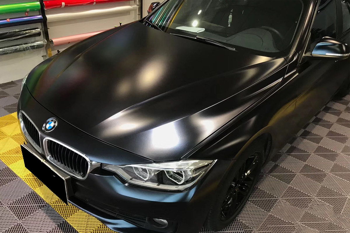 NewL Premium Satin Matt Chrome Ice Metallic Vinyl Film Car Sticker Bubble-Free DIY Motorcycle Mobile Phone Sticker Accessory (Black, 100cm x 300cm)