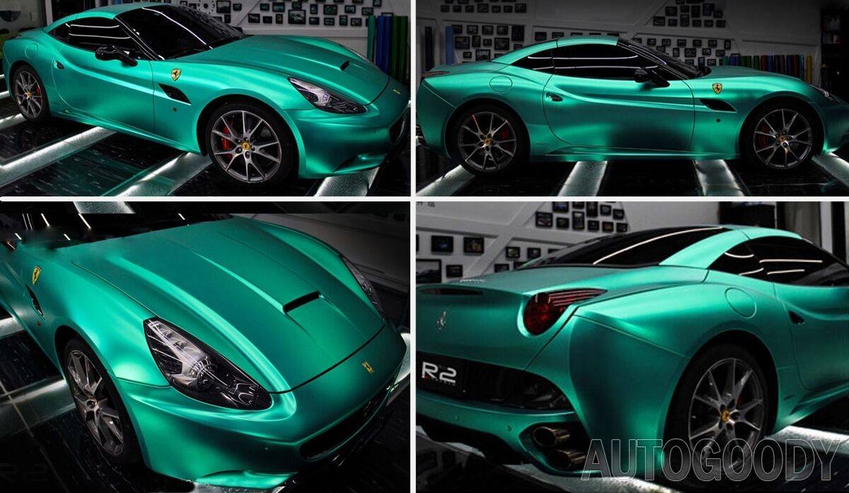 NewL Premium Satin Matte Chrome Ice Metallic Vinyl Film Car Sticker Bubble-Free DIY Motorcycle Mobile Phone Sticker Accessory (Lake Blue, 100cm x 300cm)