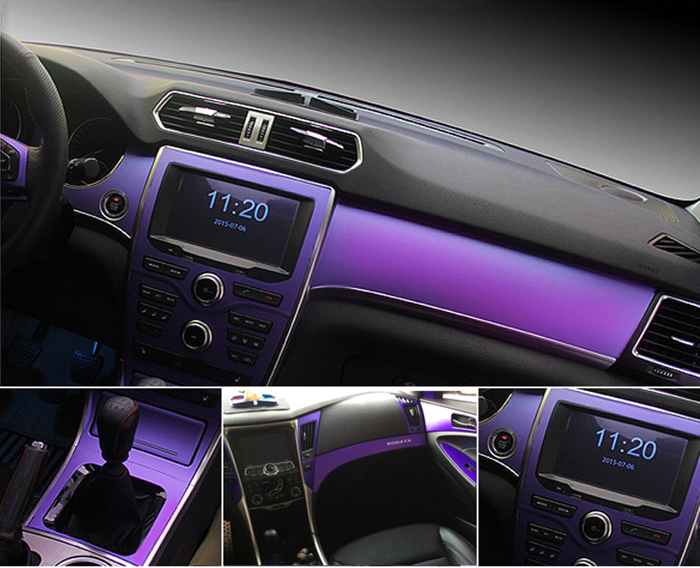 NewL Premium Satin Matte Chrome Ice Metallic Vinyl Film Car Sticker Bubble-Free DIY Motorcycle Mobile Phone Sticker Accessory (Purple, 100cm x 300cm)